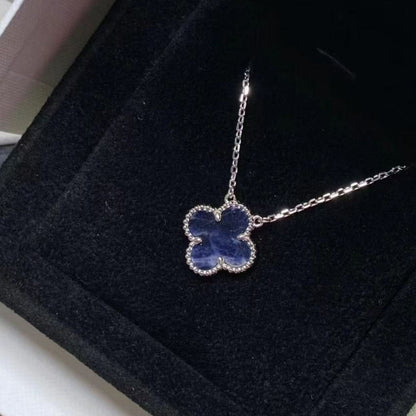 [BloomBling]CLOVER 15MM PIETERSITE NECKLACE SILVER