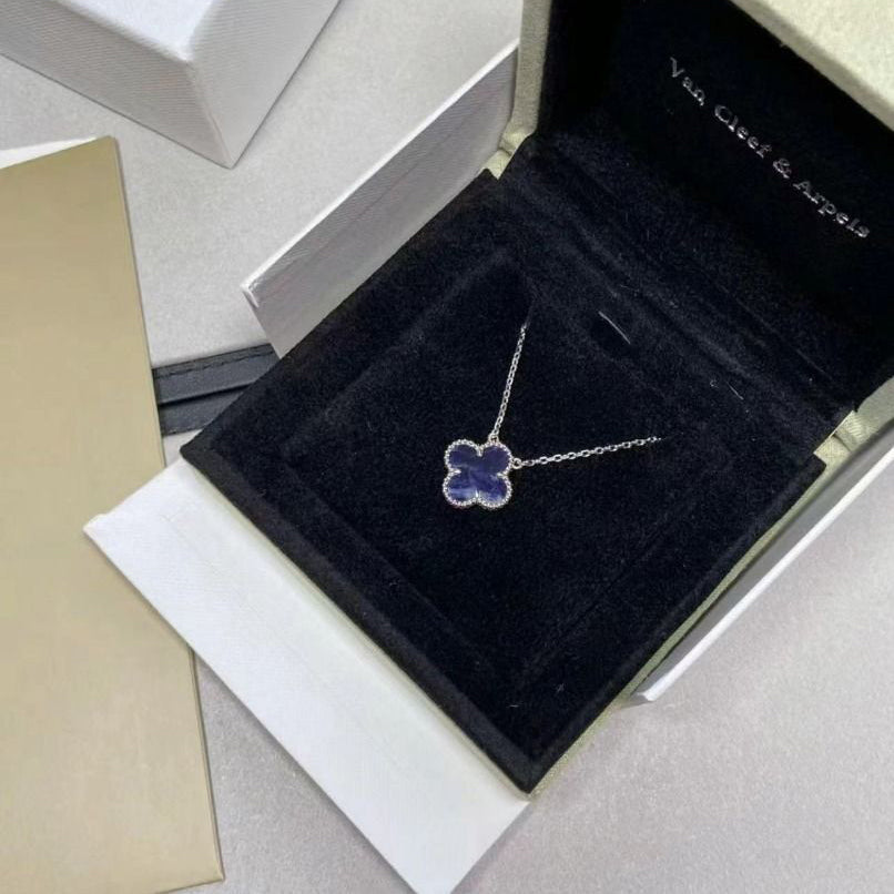 [BloomBling]CLOVER 15MM PIETERSITE NECKLACE SILVER